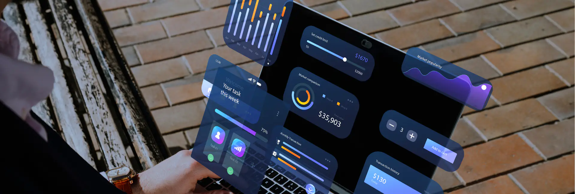 Dashboard interativo de Análise de Dados com Power BI mostrando gráficos e relatórios dinâmicos.